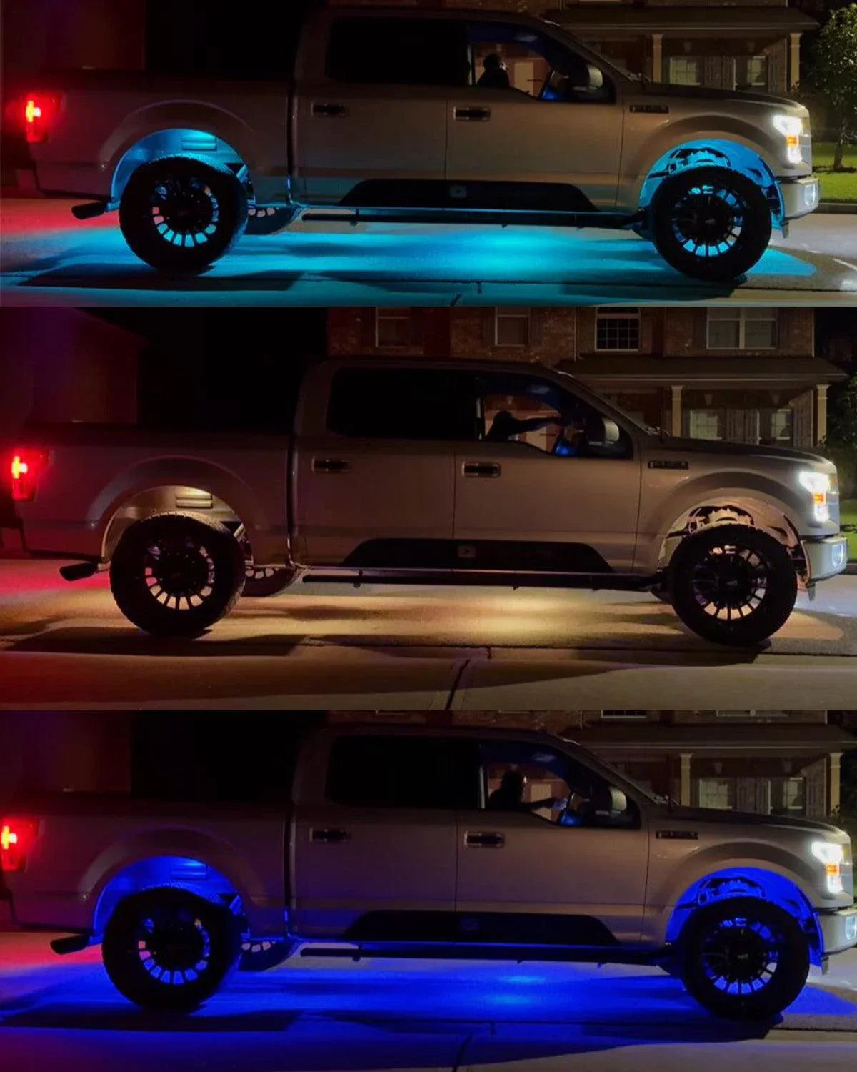 Auxbeam Vibrant Series 8-Pod RGB LED Rock Lights Kit – Bluetooth App & Remote Control