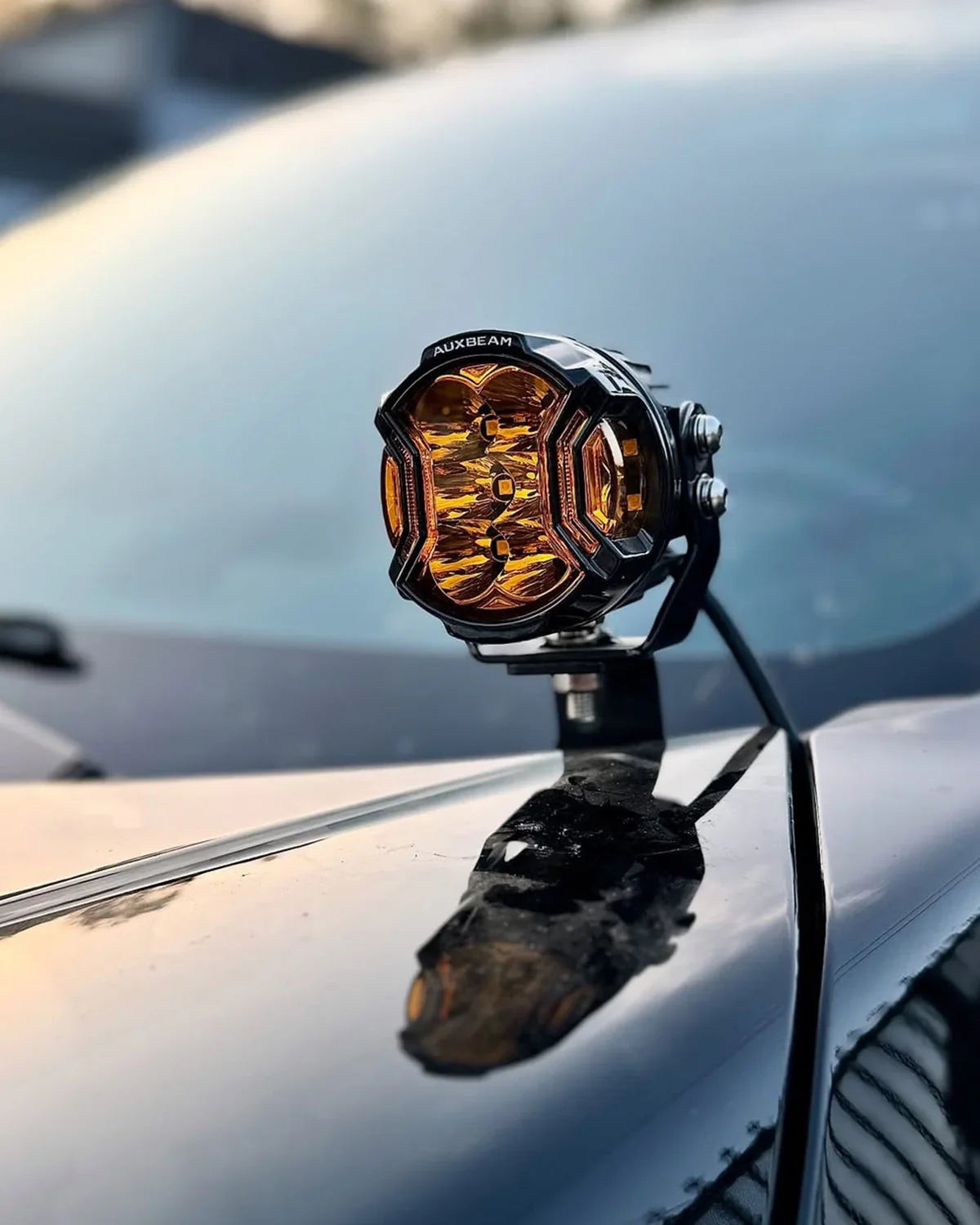 Auxbeam V-ULTRA 3" 108W Side Shooter LED Pod Lights – Amber with Amber DRL (Pair)