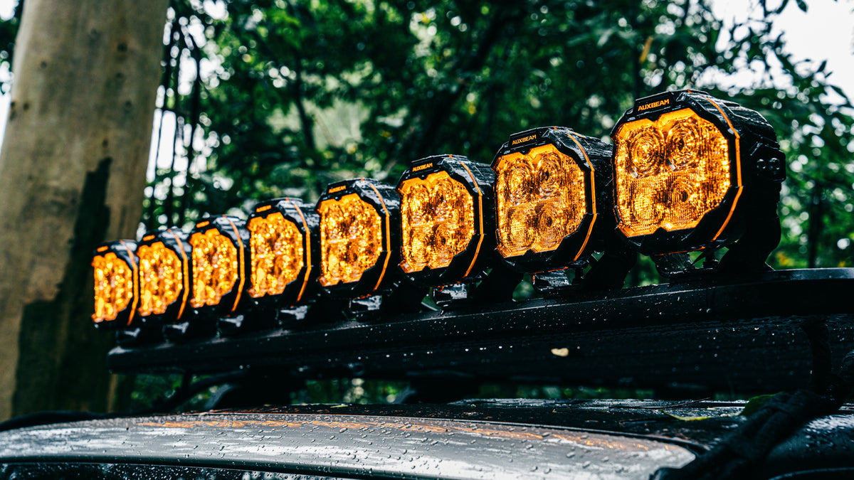 Auxbeam MASTER-T 5" Combo Beam Off-Road LED Lights with Dynamic Start-Up Amber Backlight (Pair)
