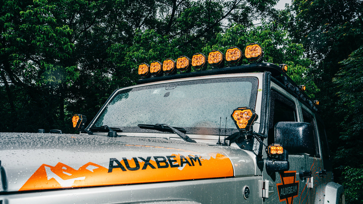 Auxbeam MASTER-T 5" Combo Beam Off-Road LED Lights with Dynamic Start-Up Amber Backlight (Pair)