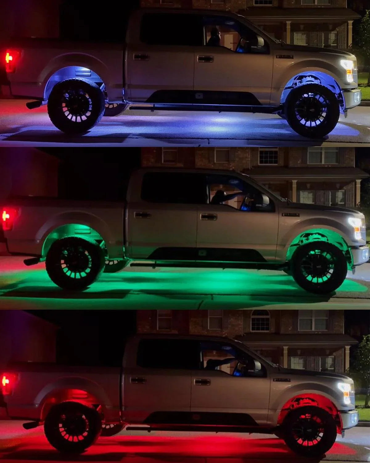 Auxbeam Vibrant Series 8-Pod RGB LED Rock Lights Kit – Bluetooth App & Remote Control