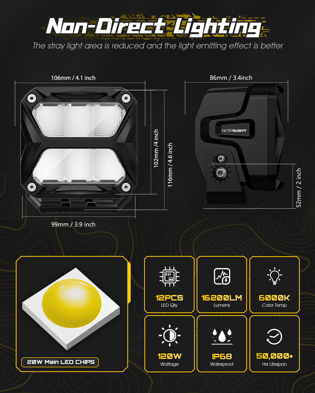 Rock Series | 4-inch LED Pod Lights | Spot Beam