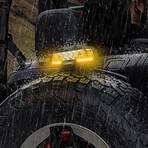 6 Inch LED Integrated Reverse and Brake Light Bar Flood Beam Yellow White