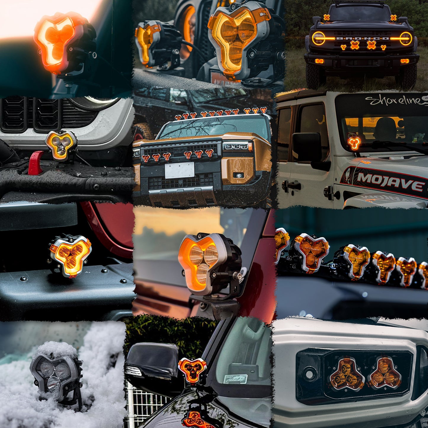 Novsight HALO Pro Series 3" LED Pod Lights with Dynamic DRL Modes - Combo Beam