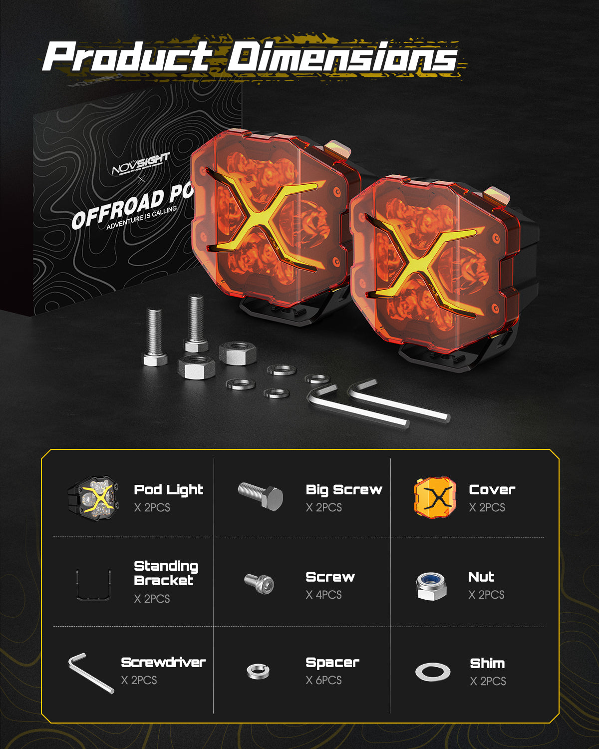 X-Series | 4-inch LED Pod Light X-Line DRL Driving Beam