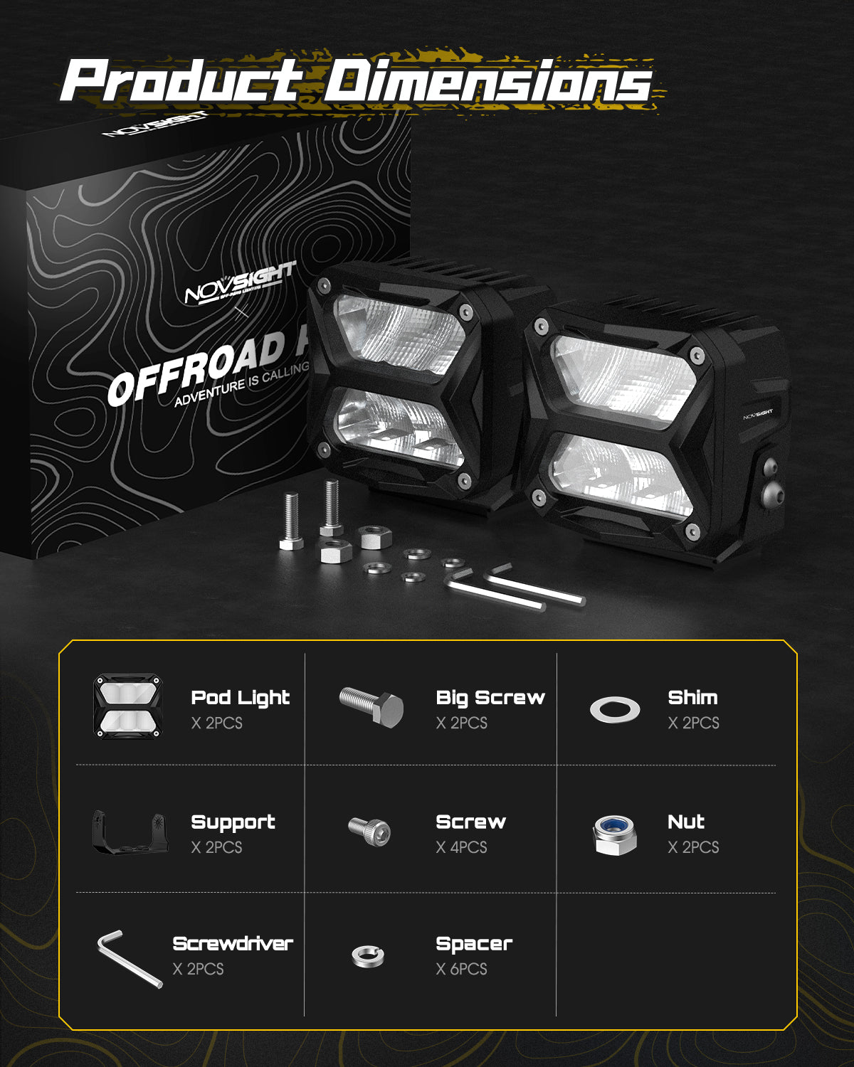 Rock Series | 4-inch LED Pod Lights | Spot Beam