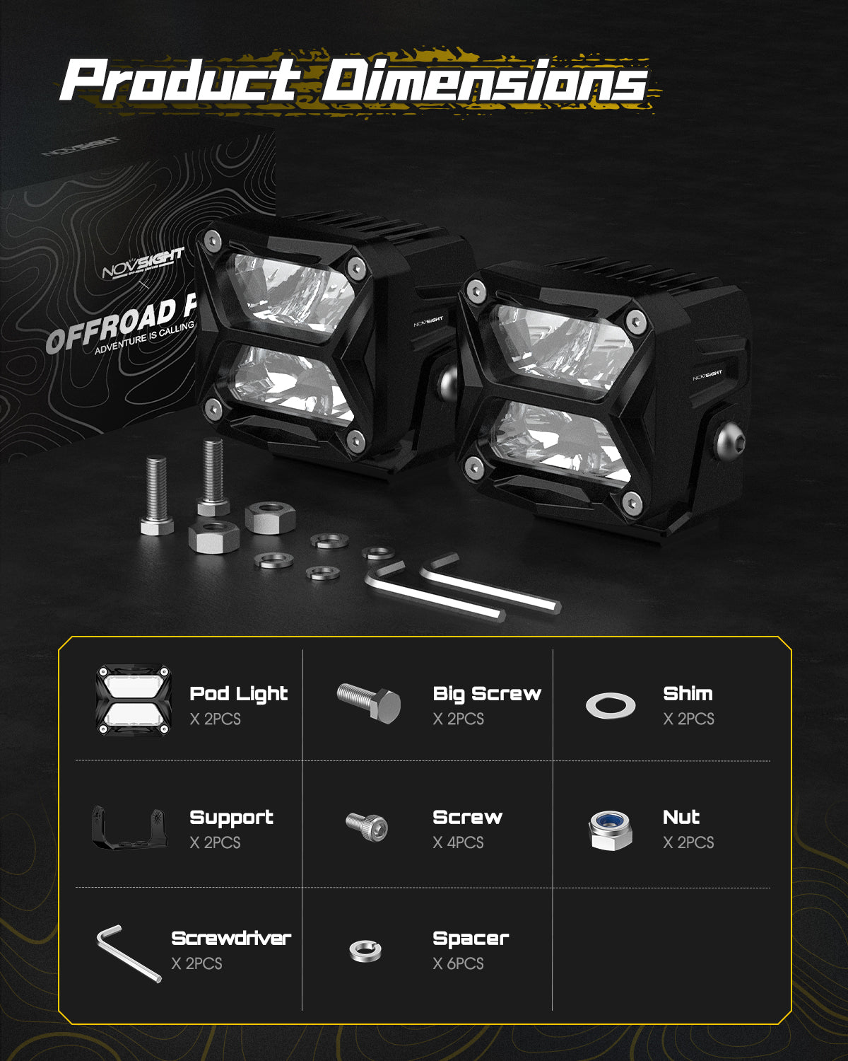 Rock Series | 3-inch LED Pod Lights |Spot Beam