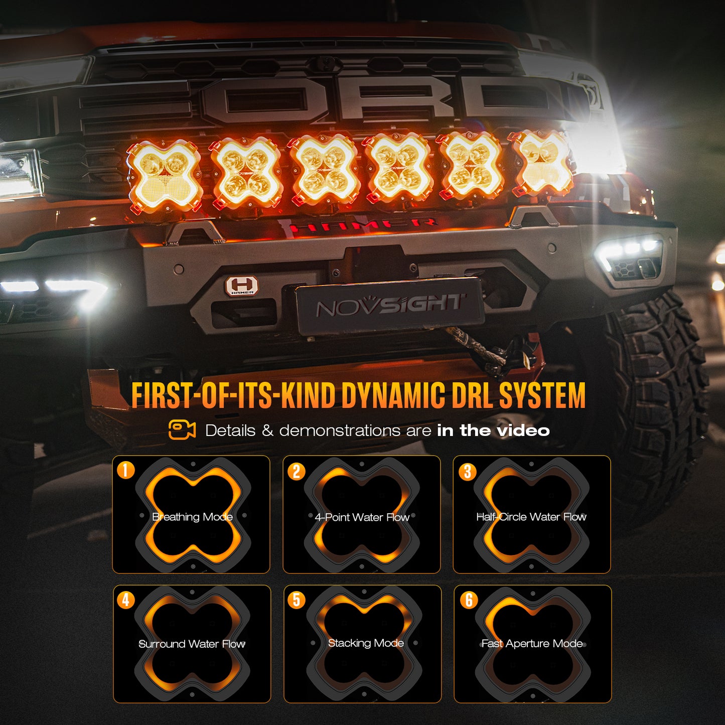 HALO Pro Series 6" LED Pod Lights with Dynamic DRL Modes