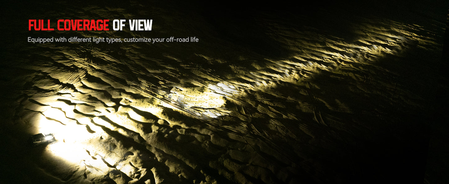 HALO SE Series 4.5-inch LED Pod Lights with Red and White DRL