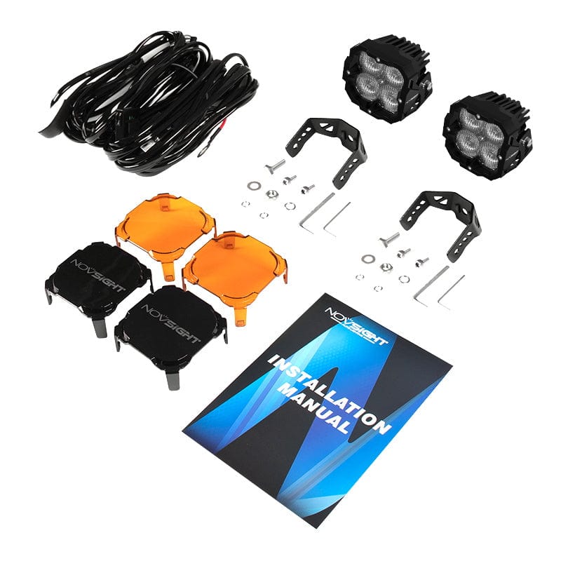 CYBER Series 3 Inch LED Pod Lights - Full Package Contents