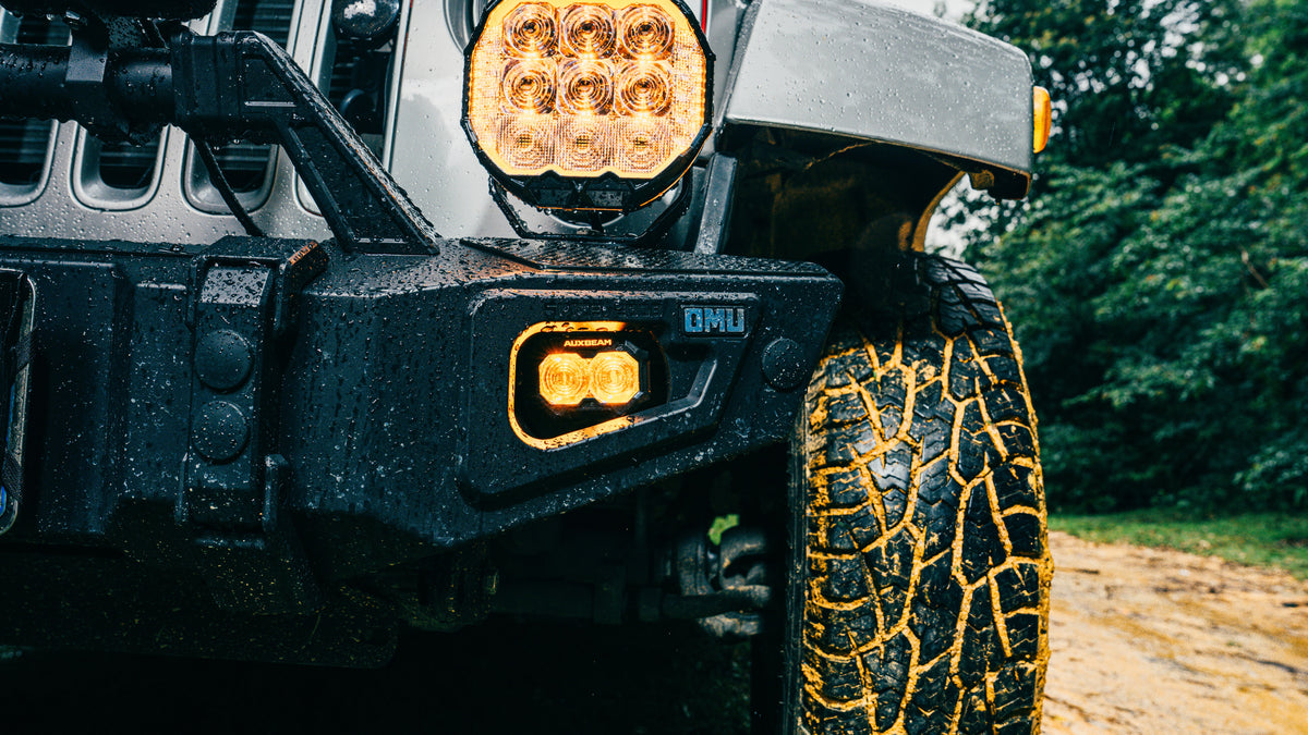 Auxbeam MASTER-T 3" Spot Beam Off-Road LED Lights with Amber Backlight (Pair)