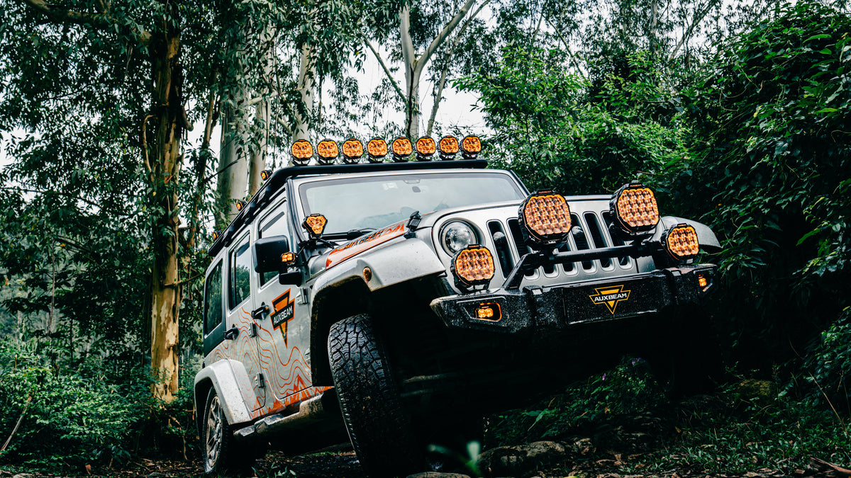 Auxbeam MASTER-T 3" Spot Beam Off-Road LED Lights with Amber Backlight (Pair)